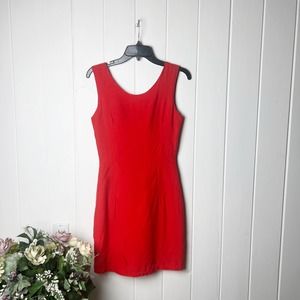 Vintage Made in Australia Mitch Red Sleeveless Dress